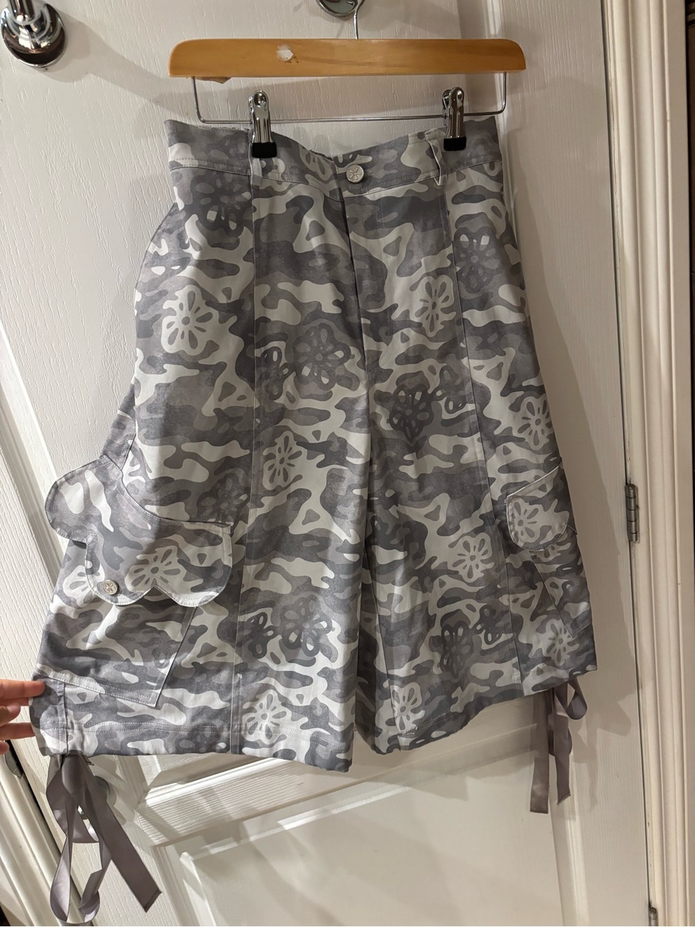Gray Floral Camo Shorts